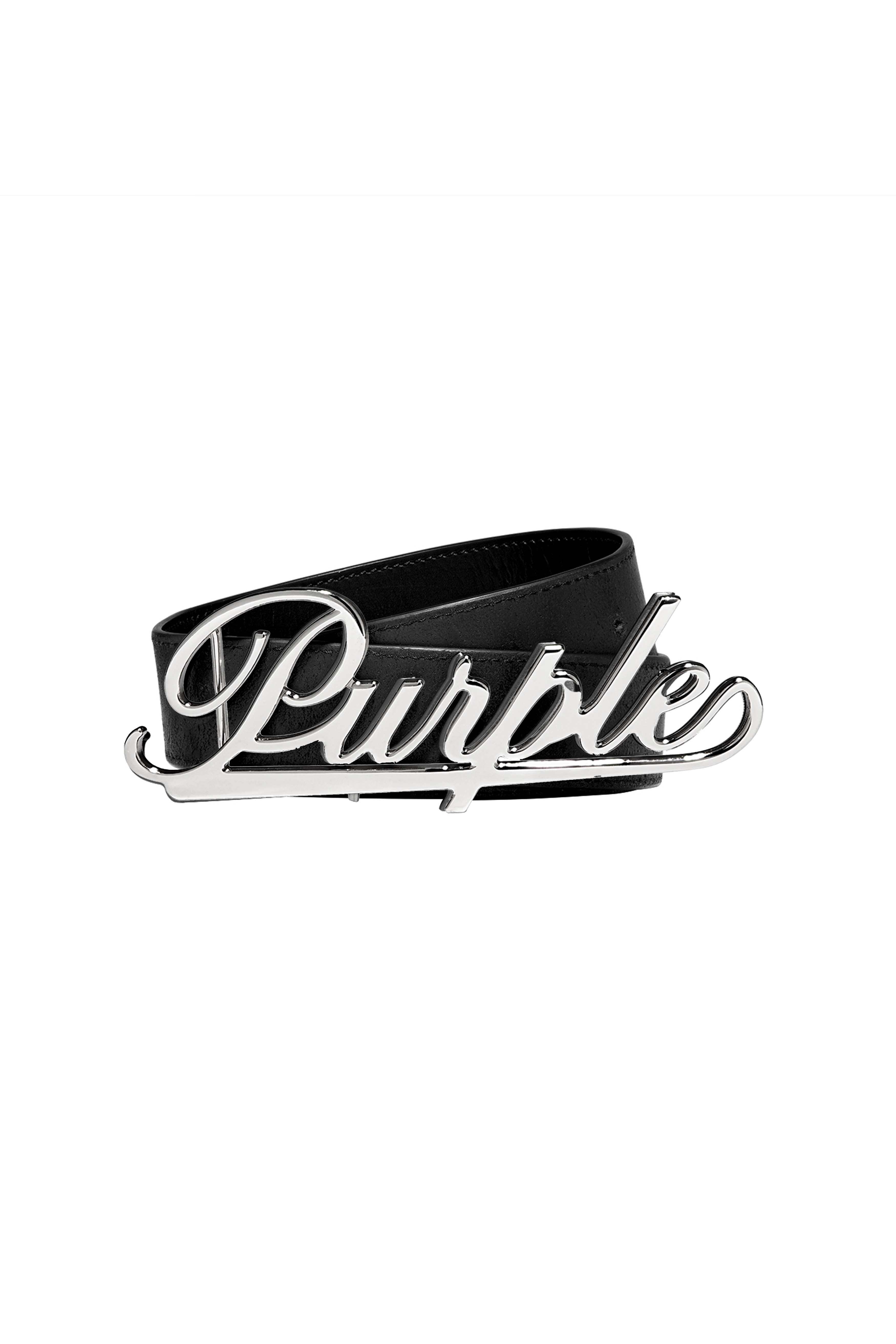 Purple Signature Leather Belt