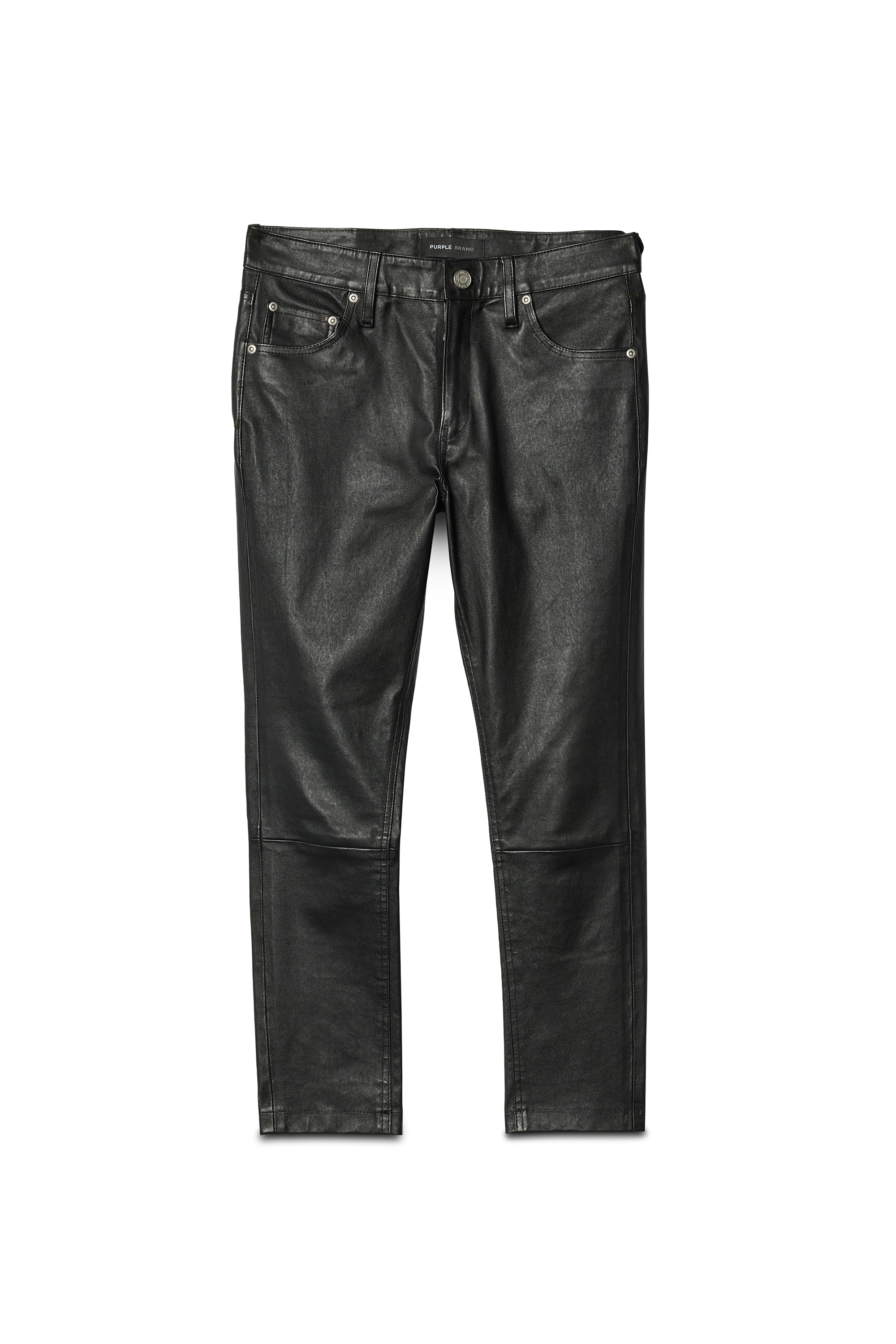 Stretch Leather Crop Pants