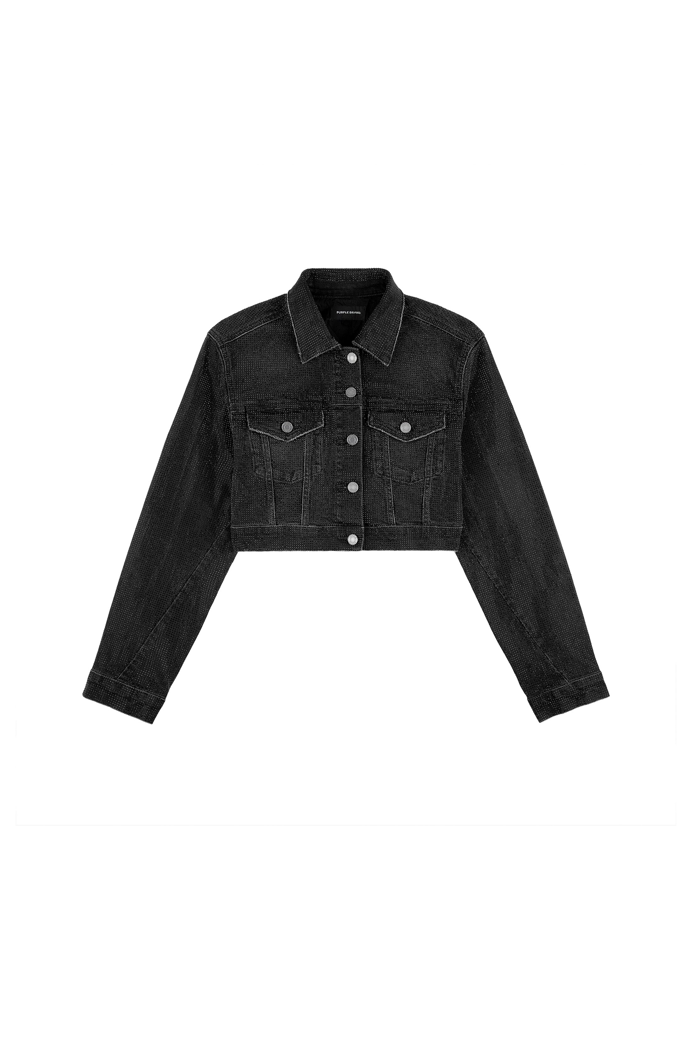 Twisted Crop All Over Crystal Jacket